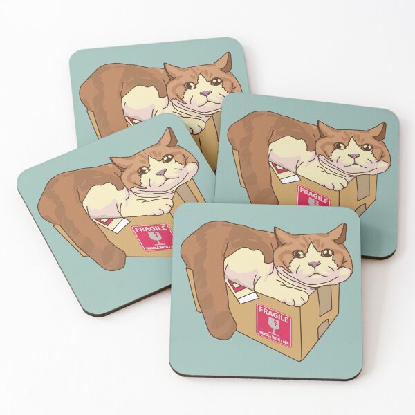 Item preview, Cute fragile cat in a box designed and sold by Craftsanity.