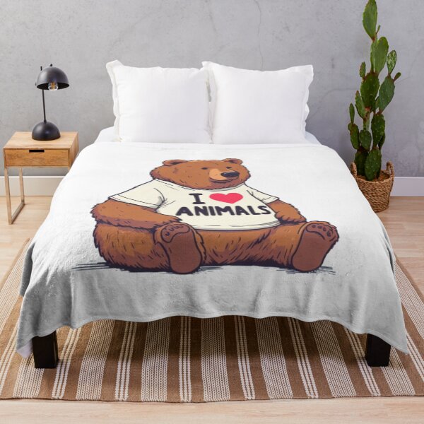 Item preview, Tender bear with an I love animals t-shirt, ideal for a gift designed and sold by Tandilia Store.