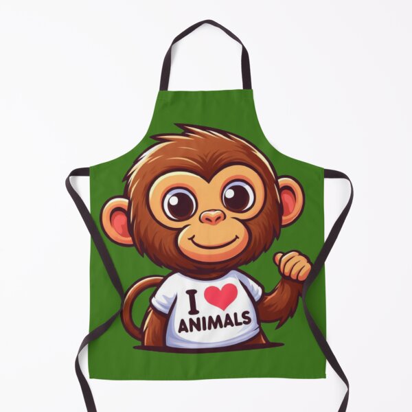 Item preview, Cute little monkey with an I love animals t-shirt, ideal for a gift designed and sold by Tandilia Store.