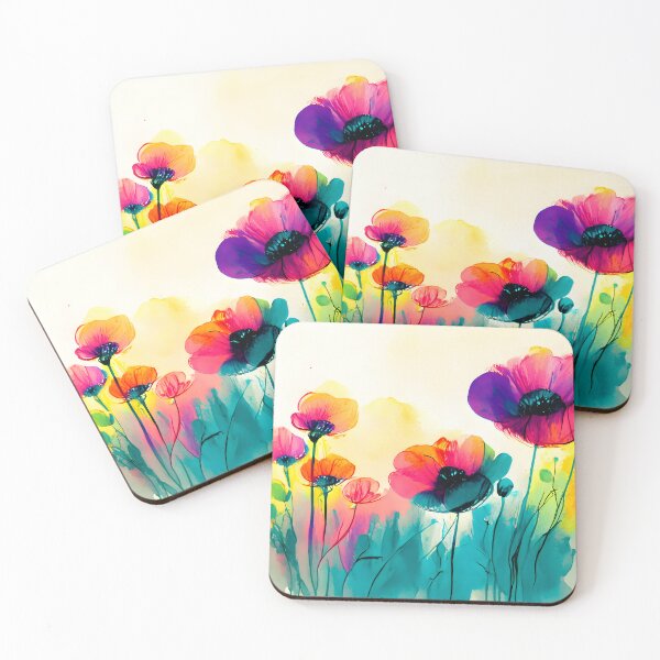 Item preview, Abstract  Watercolor Flowers Maximalist – Poppys  Watercolor designed and sold by Lannanun.