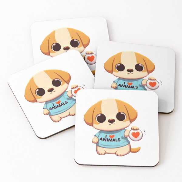Artikelvorschau, Niedlicher Welpe mit einem „I love Animals“-T-Shirt, ideal als Geschenk entworfen und verkauft von Tandilia Store.