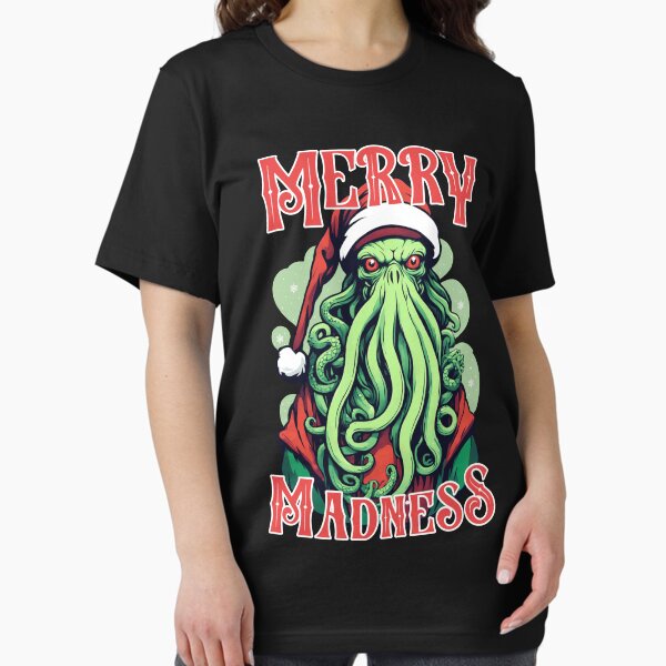 Cthulhu Santa's Merry Madness Gaze Essential T-Shirt