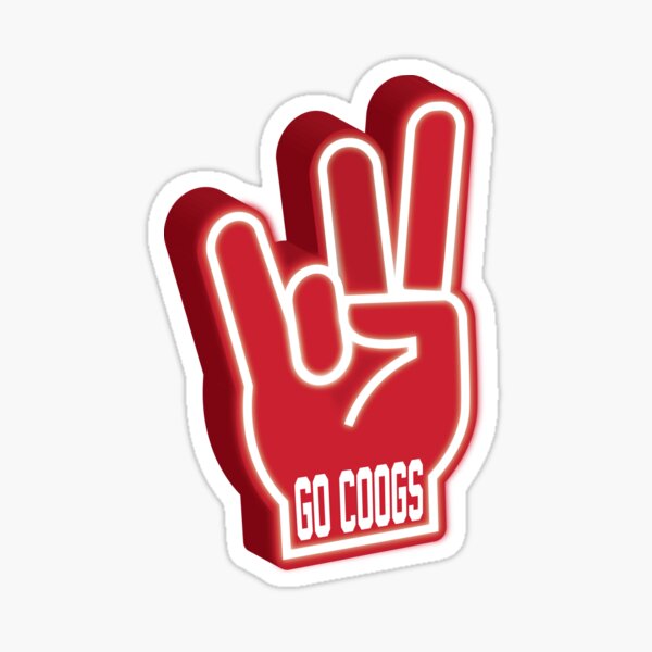 Item preview, Houston Coogs University 3D Foam Finger Glow Effect designed and sold by DecoDots.