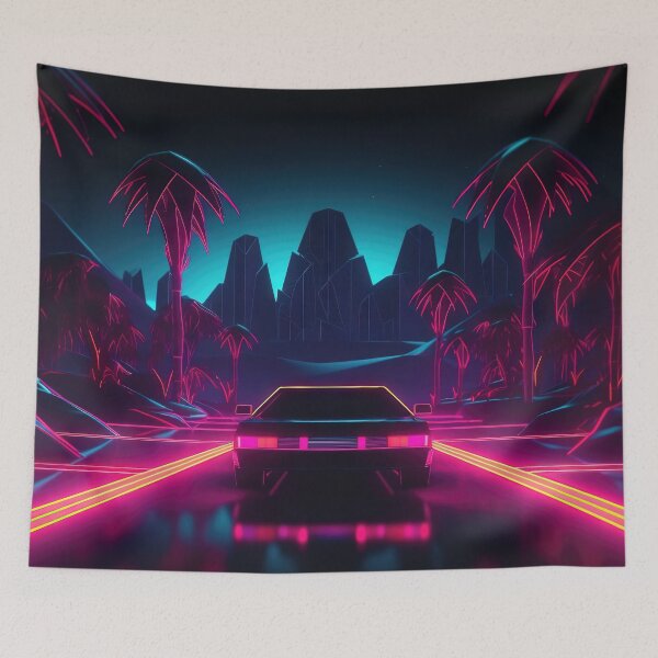 Item preview, Nightfall Neon: Journey of Electric Dreams designed and sold by Mullet Monkey.