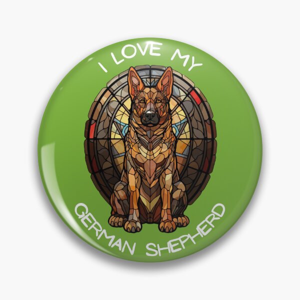 Item preview, I Love My German Shepherd designed and sold by stainedglass101.