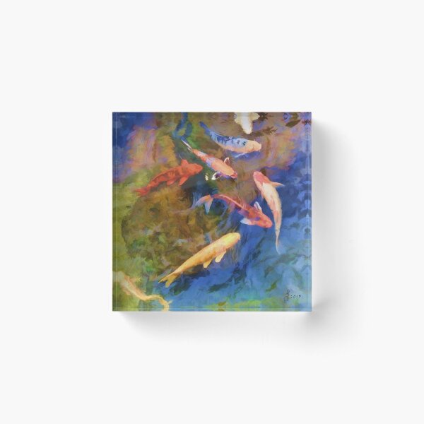 "Koi Fish" Acrylic Block