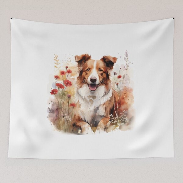 Item preview, Border Collie (ee-Red) Watercolor Artwork designed and sold by PhotoObjects.