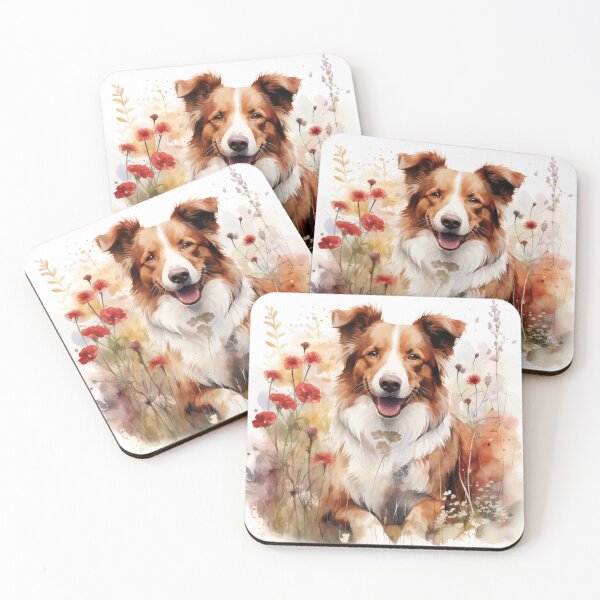 Item preview, Border Collie (ee-Red) Watercolor Artwork designed and sold by PhotoObjects.