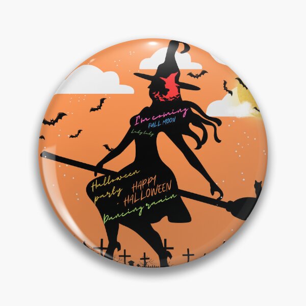 Item preview, Halloween Witch flying in the  moon light designed and sold by TK Art1989.