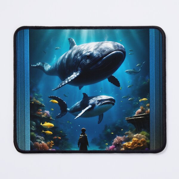 Item preview, Oh Whale Beneath The Waves I'm On My Way To School Surreal AI Concept Creation by Xzendor7 designed and sold by Xzendor7 Digital Art Creations.