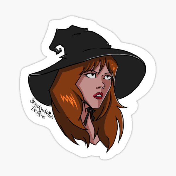 Gilly-Bean Witch 90's Halloween Sticker Sticker