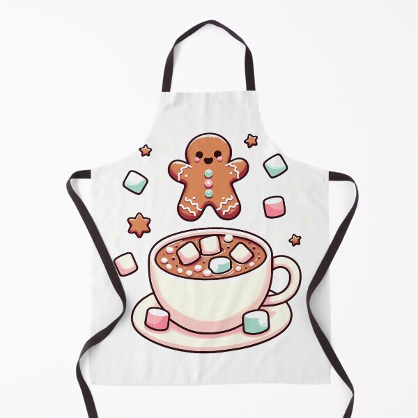 Item preview, cute gingerbread cookies and hot chocolate designed and sold by FerdiEverywhere.