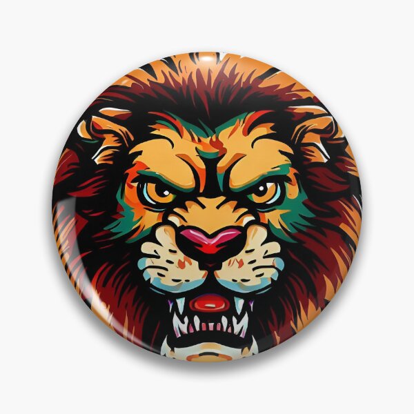 Item preview, Angry Colorful Lion Head designed and sold by HcnDesigner.