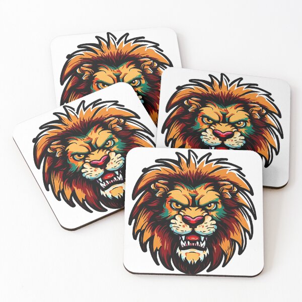 Item preview, Angry Colorful Lion Head designed and sold by HcnDesigner.