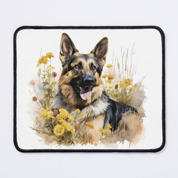 Item preview, German Shepherd Dog (aka Alsatian) Watercolor Artwork designed and sold by PhotoObjects.