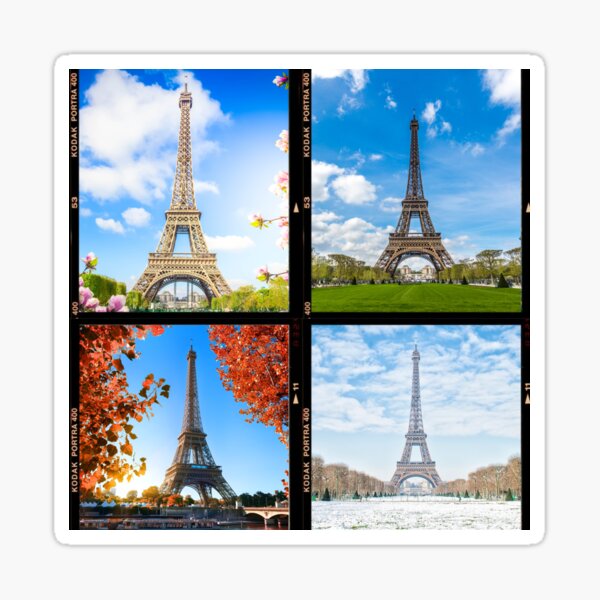Eiffel Tower Seasons Sticker