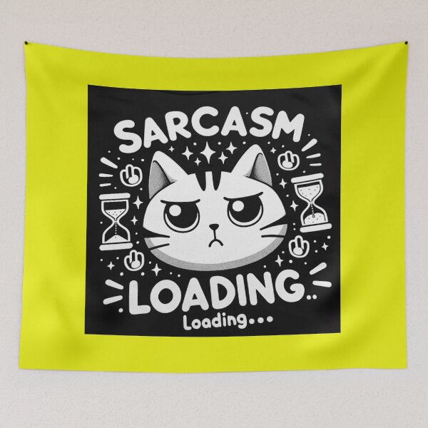 Item preview, Sarcasm Free Cat - Sarcasm Loading  Canary Yellow designed and sold by Parody-is-King.