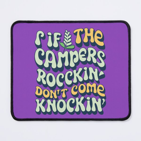 Item preview, If The Campers Rockin Don't Come Knockin Pink Funny Bumper Sticker designed and sold by InspireSticker.