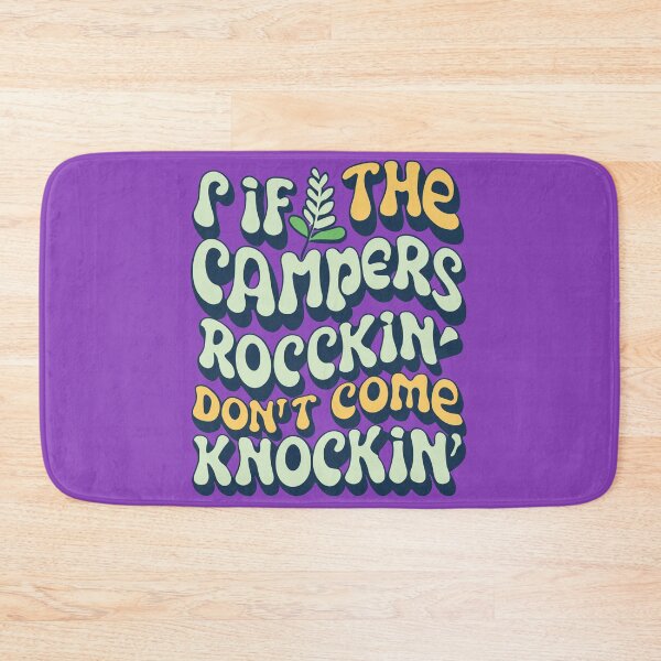 Item preview, If The Campers Rockin Don't Come Knockin Pink Funny Bumper Sticker designed and sold by InspireSticker.