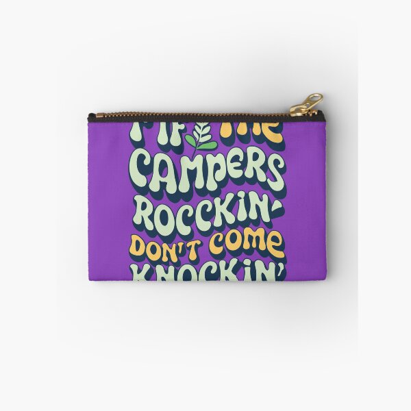 Item preview, If The Campers Rockin Don't Come Knockin Pink Funny Bumper Sticker designed and sold by InspireSticker.