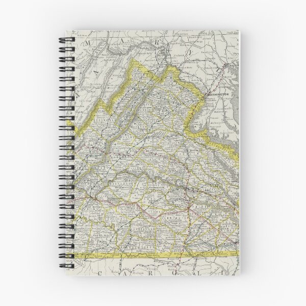 Item preview, Vintage Map of Virginia (1889) designed and sold by BravuraMedia.