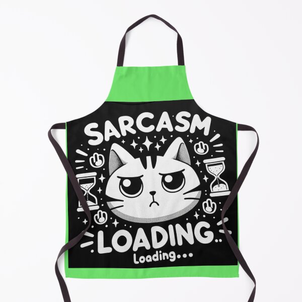 Item preview, Sarcasm Free Cat - Sarcasm Loading Green designed and sold by Parody-is-King.