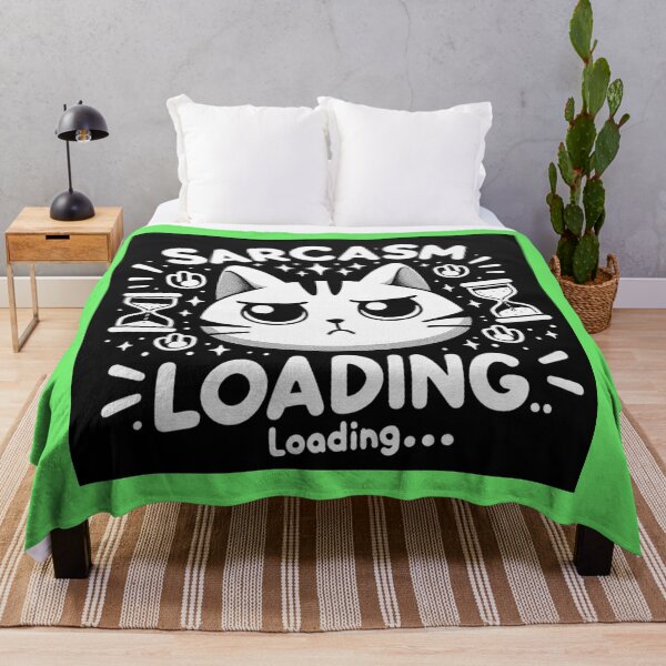 Item preview, Sarcasm Free Cat - Sarcasm Loading Green designed and sold by Parody-is-King.