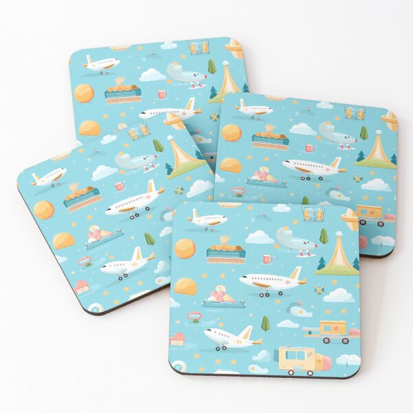 Item preview, Kawaii Travel Adventure : Cute airplanes, luggage, and landmarks in a seamless travel-themed design. #3 designed and sold by PSKStudio.