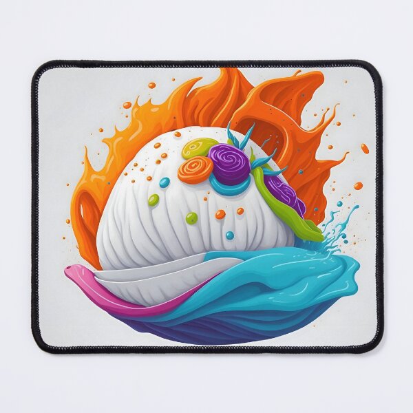 Item preview, "Vibrant Vector Art: Stuffed Steamed Bun Splashed with Colors on a Clean White Background" designed and sold by Best-Art-32.