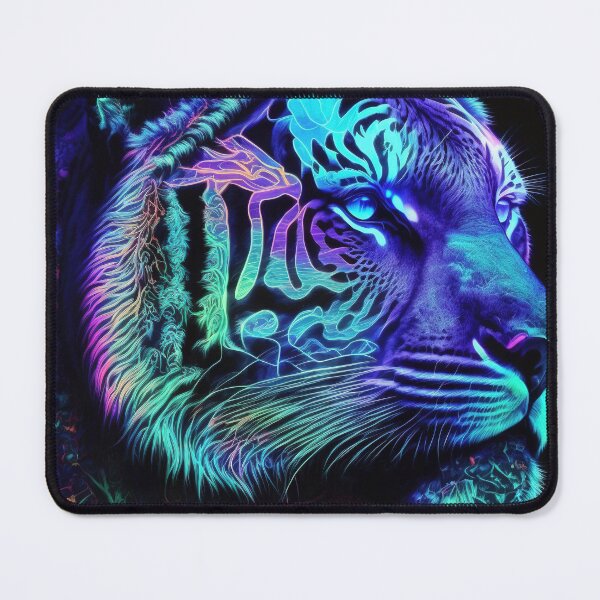 Item preview, Fluorescent Tiger - Neon Glow Animal Art designed and sold by PaintLabs.