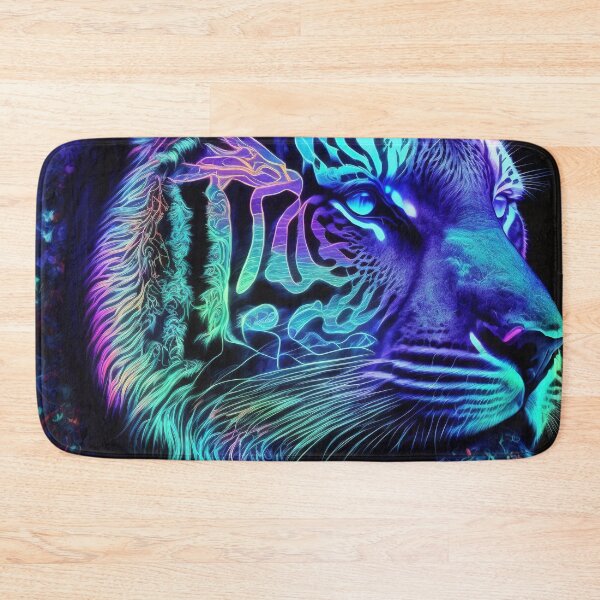 Item preview, Fluorescent Tiger - Neon Glow Animal Art designed and sold by PaintLabs.