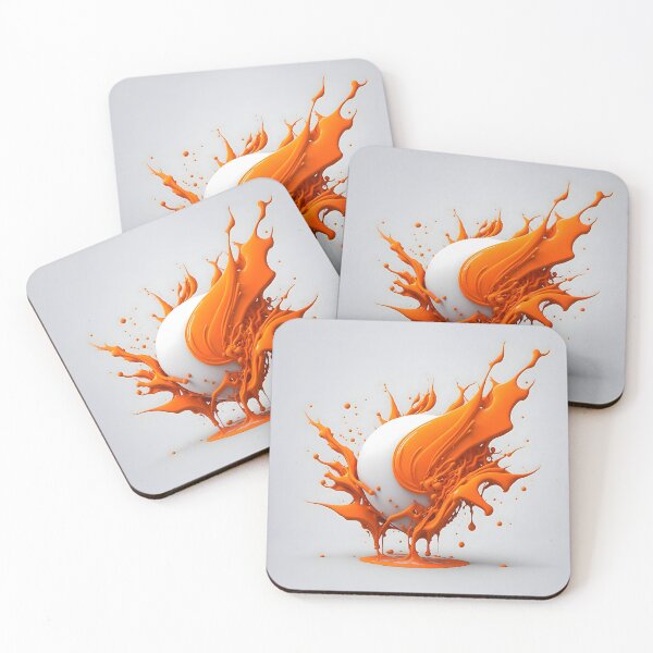 Item preview, "Vibrant Orange Vector Art: Splashing Colors on a Clean White Canvas" designed and sold by Best-Art-32.