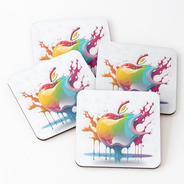 Item preview, "Vibrant Vector Art: Apple Splashes with Clean and Clear White Background" designed and sold by Best-Art-32.