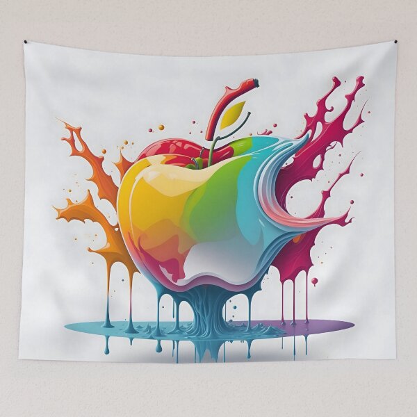 Item preview, "Vibrant Vector Art: Apple Splashes with Clean and Clear White Background" designed and sold by Best-Art-32.