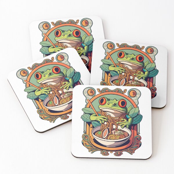 Item preview, Tree frog loves ramen  designed and sold by shaiyakeisky.