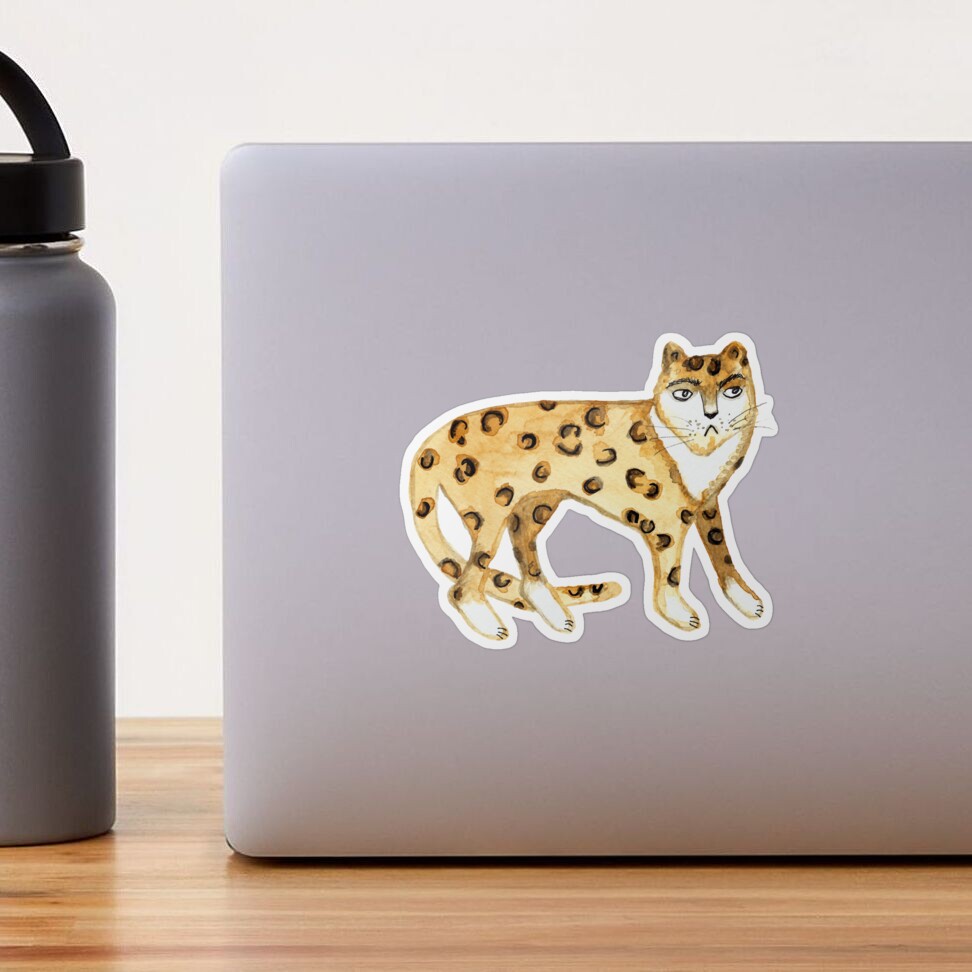 Grumpy cat - hand painted funny kitty Sticker