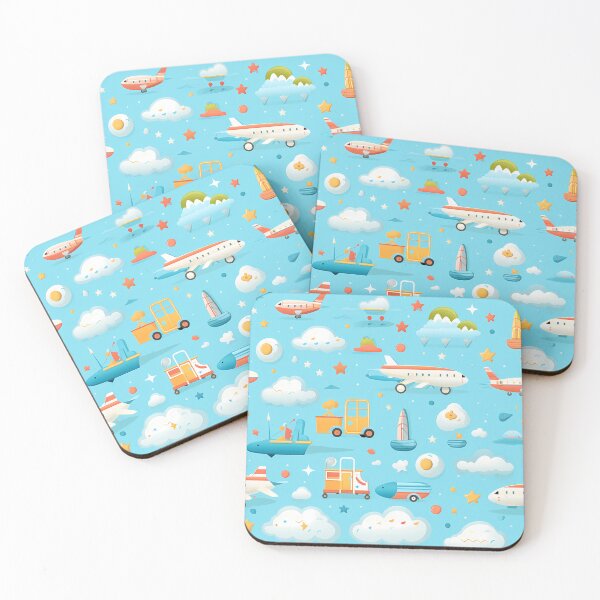 Item preview, Kawaii Travel Adventure : Cute airplanes, luggage, and landmarks in a seamless travel-themed design. #1 designed and sold by PSKStudio.