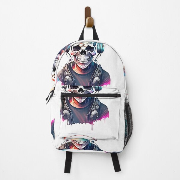 Item preview, Skull colored Headphone wearing skeleton designed and sold by TriForceDesign.