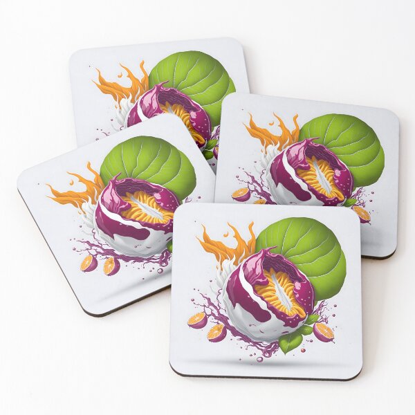 Item preview, "Vibrant Mangosteen Vector Art: A Splash of Colors on a Clean White Canvas" designed and sold by Best-Art-32.