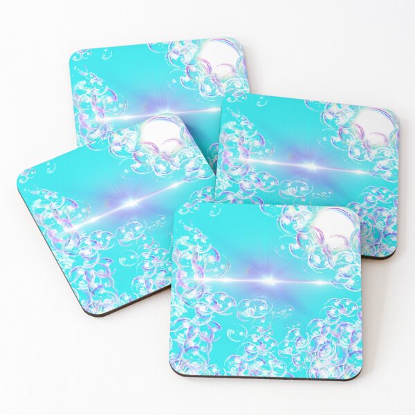 Item preview, Cyan blue light and shine among the soap bubbles designed and sold by KinsOfTheArts.