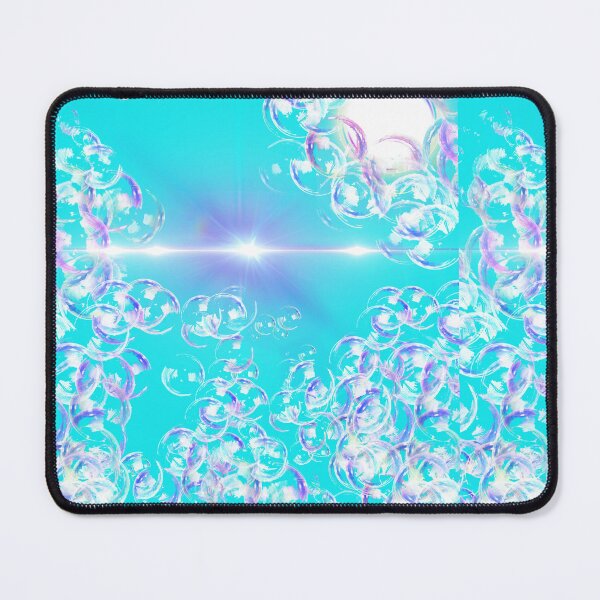 Item preview, Cyan blue light and shine among the soap bubbles designed and sold by KinsOfTheArts.