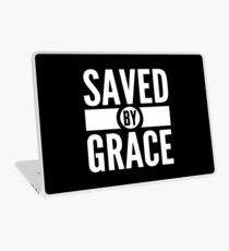 Saved By Grace Short Bible Verse Quote Christian Gifts Laptop Skin