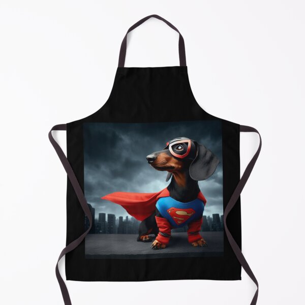 Item preview, Superhero Dachshund: Tiny Hero, Big Bark designed and sold by AIrtisticPrints.