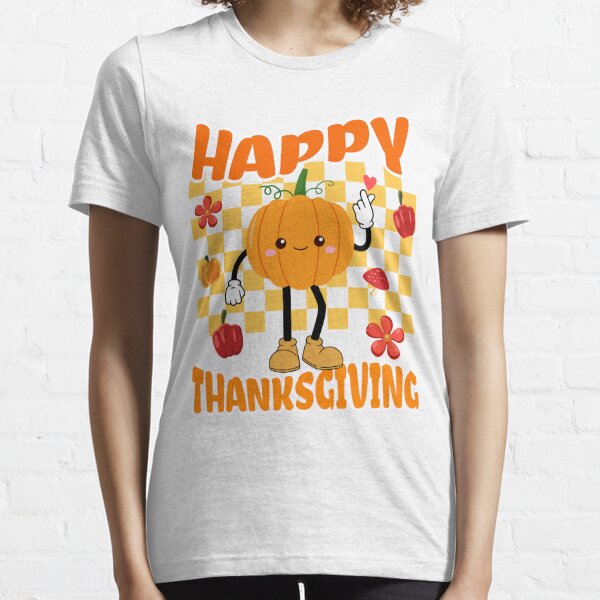 Retro Groovy Family Thanksgiving 2024 Fall Pumpkin Thankful T-Shirt