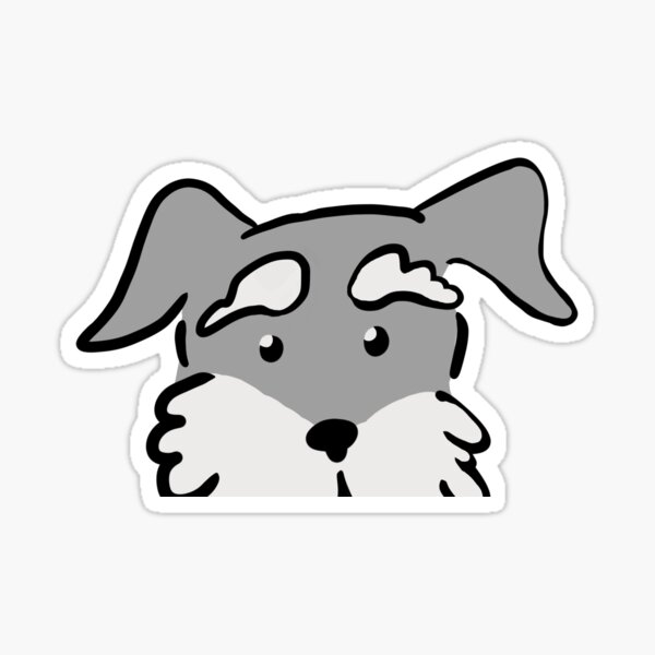 Item preview, Schnauzer Peeking designed and sold by IndigoPrintsBiz.