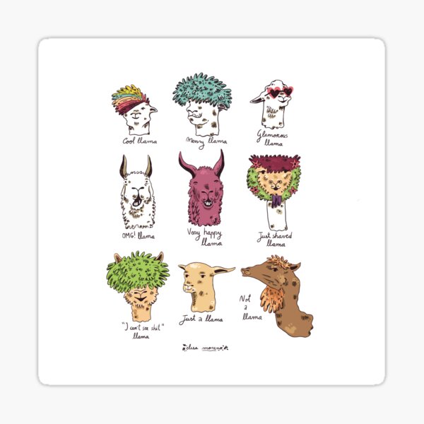 Llamas Sticker