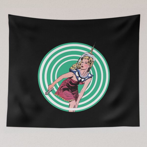 Item preview, Space Girl with Raygun designed and sold by QuirkyDesign101.