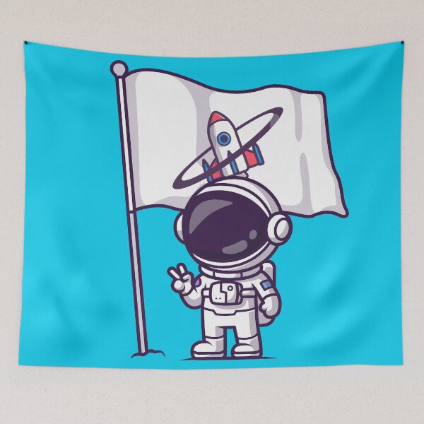 Item preview, Cute Astronaut with Peace Sign - Cartoon Vector Icon designed and sold by hjian8219.