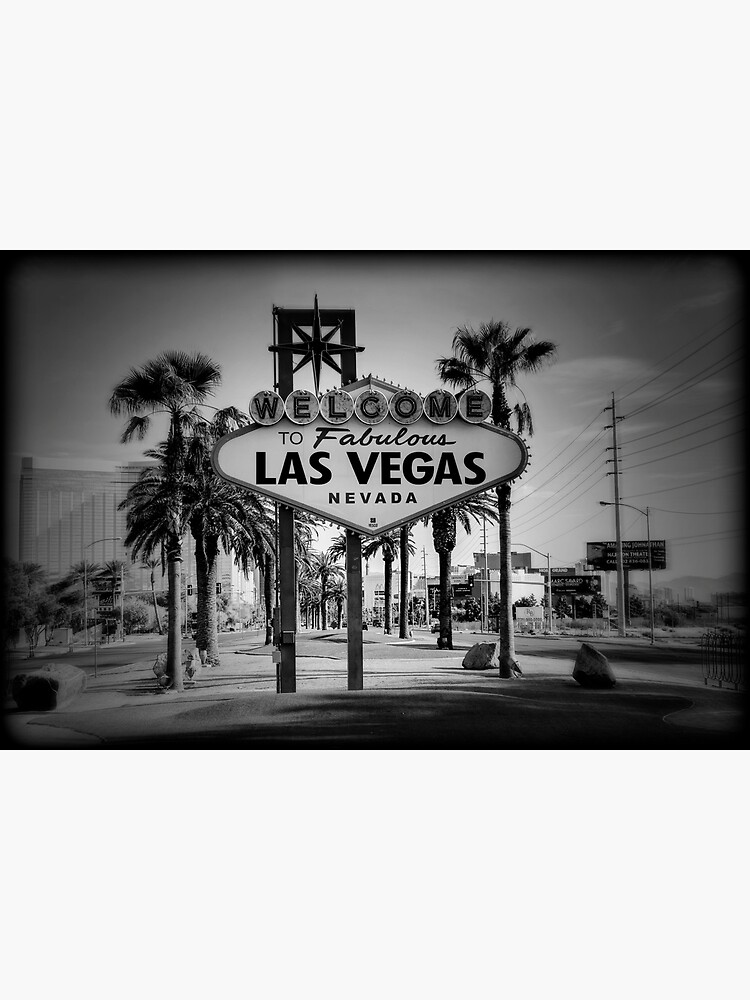 Welcome To Las Vegas Sign Series 3 of 6 Holga Black and White Poster