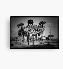 Welcome To Las Vegas Sign Series 3 of 6 Holga Black and White Canvas Print